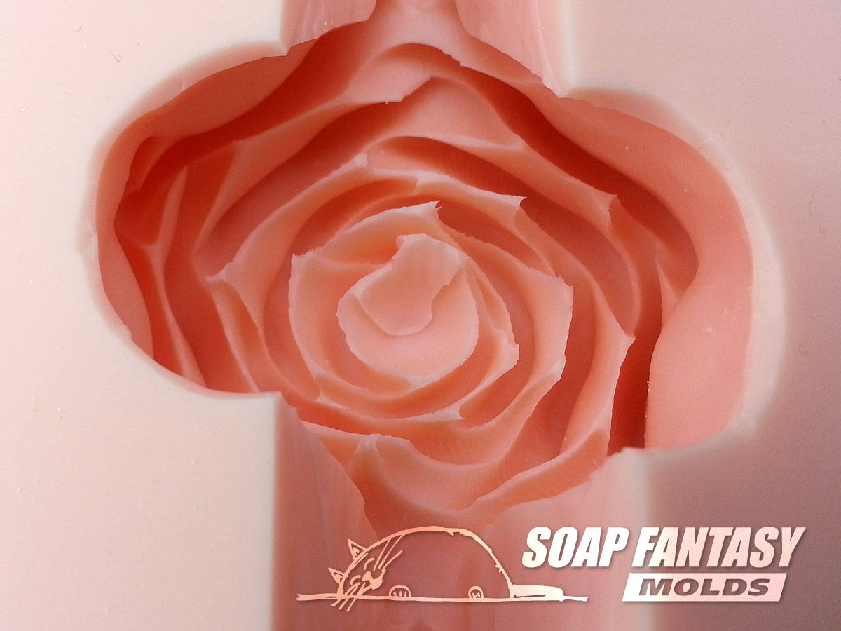 Aromatic Rose silicone mold (mould) for soap making and candle making