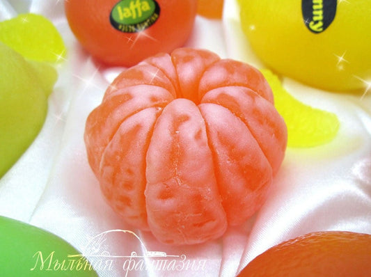 Peeled tangerine Silicone Soap Mold - for soap making, Craft & Hobby