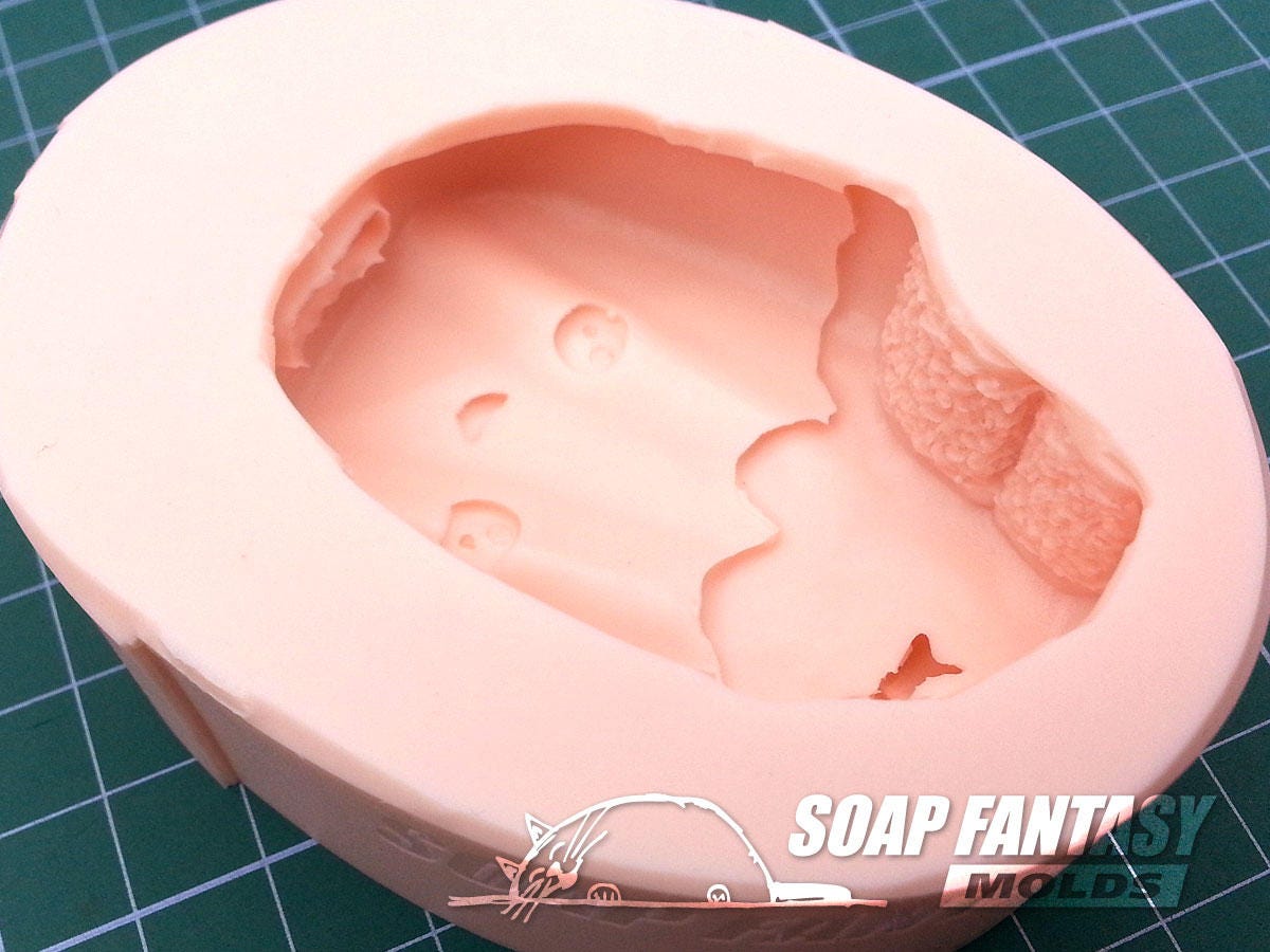Smiling ice-cream silicone mold for soap making