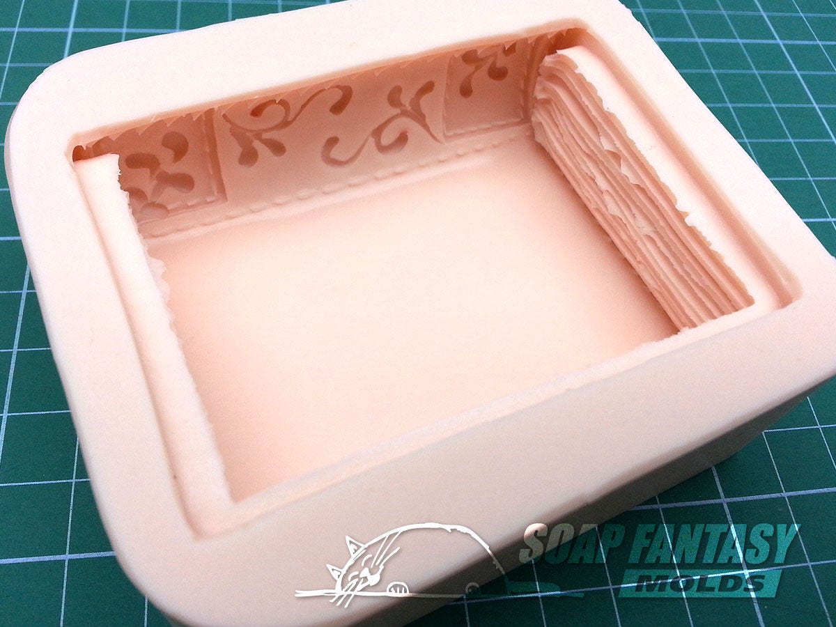 Book silicone mold (mould) for soap making and candle making