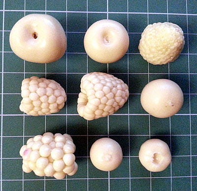 Small custom set of berries silicone mold for soap making