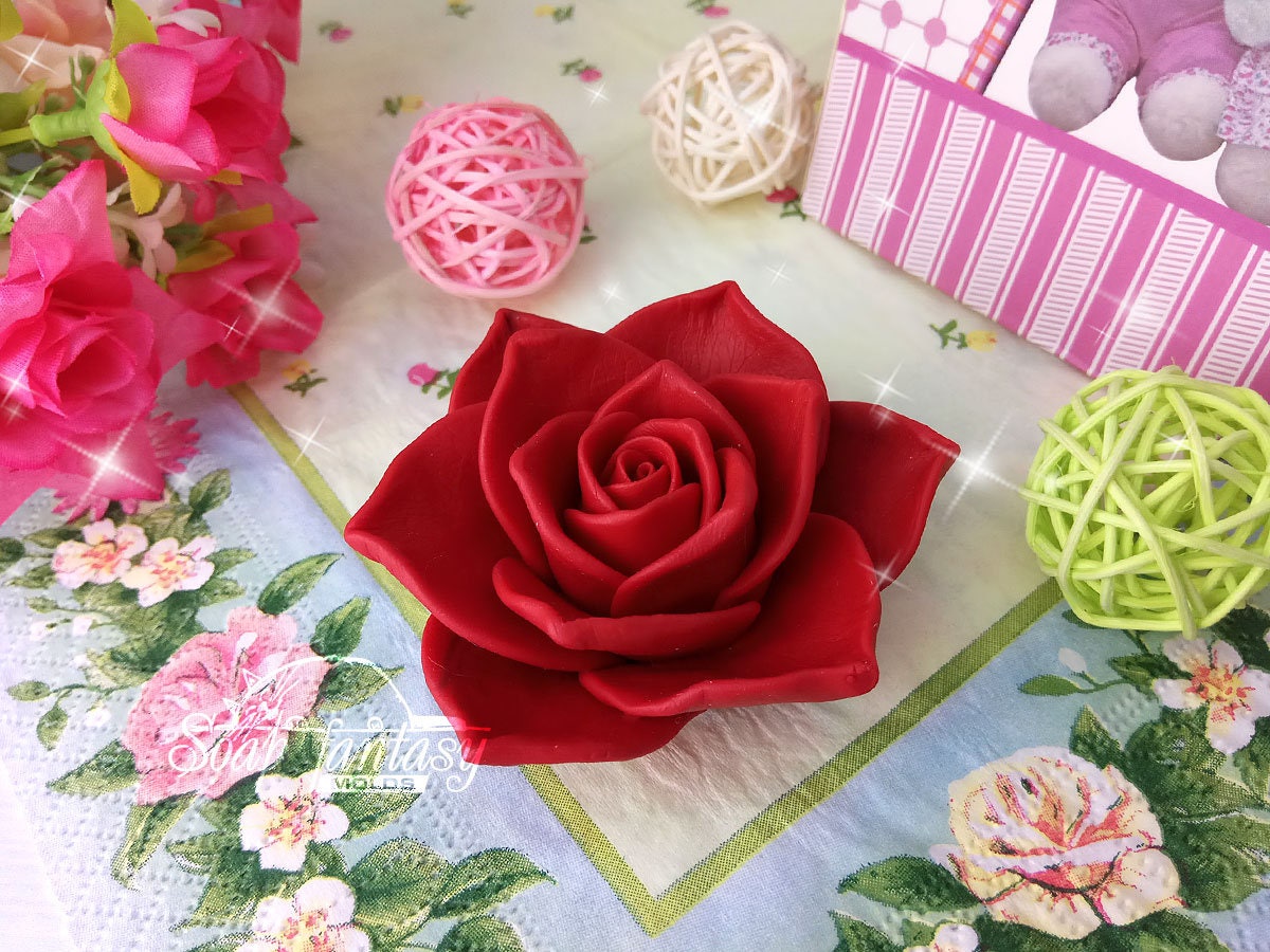 Rose "Heart's Desire" Silicone Soap Mold - for soap making, Craft & Hobby