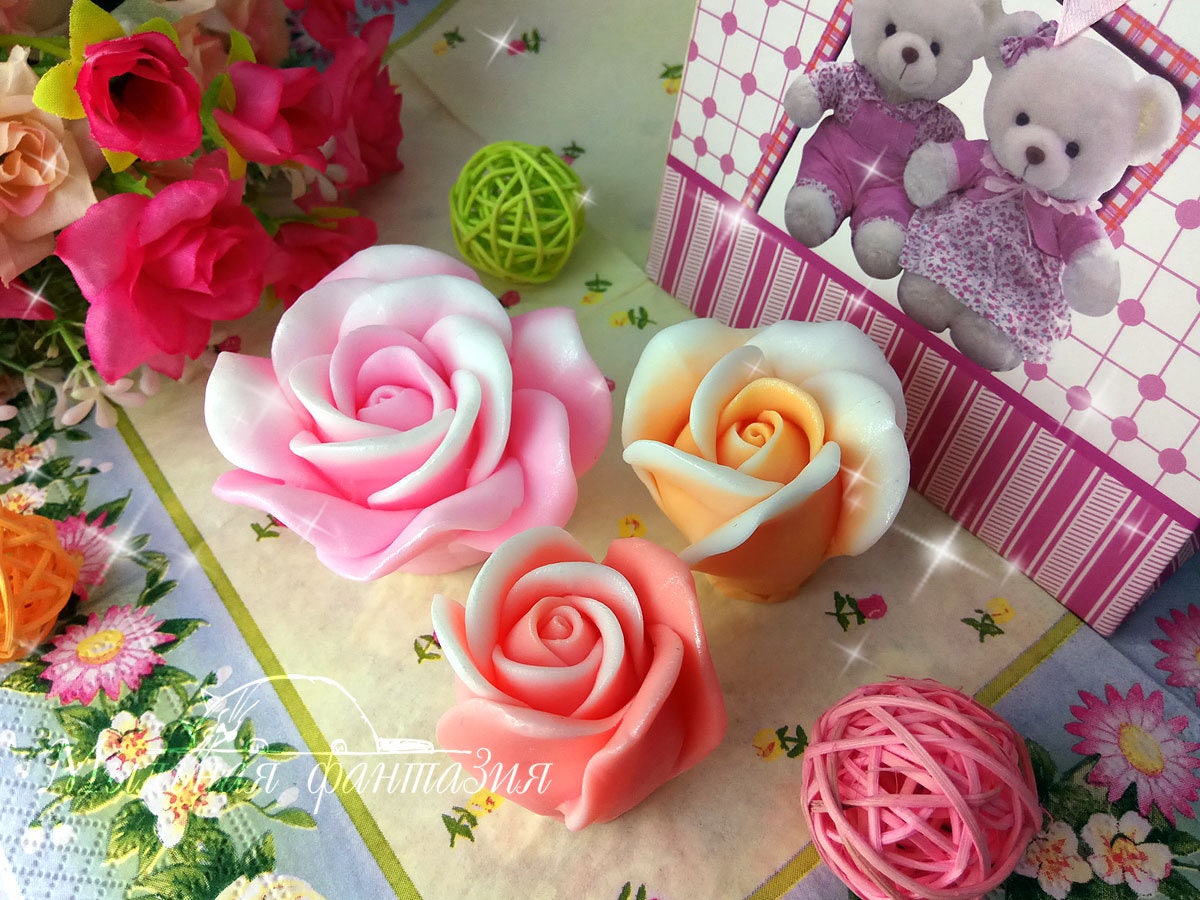 Rose #2 silicone mold for soap making