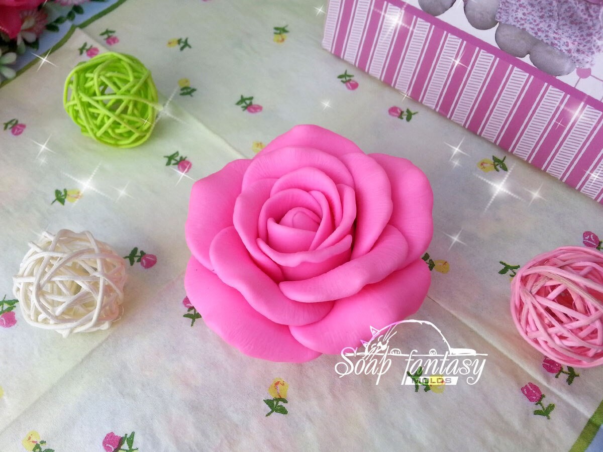 Aromatic Rose silicone mold (mould) for soap making and candle making