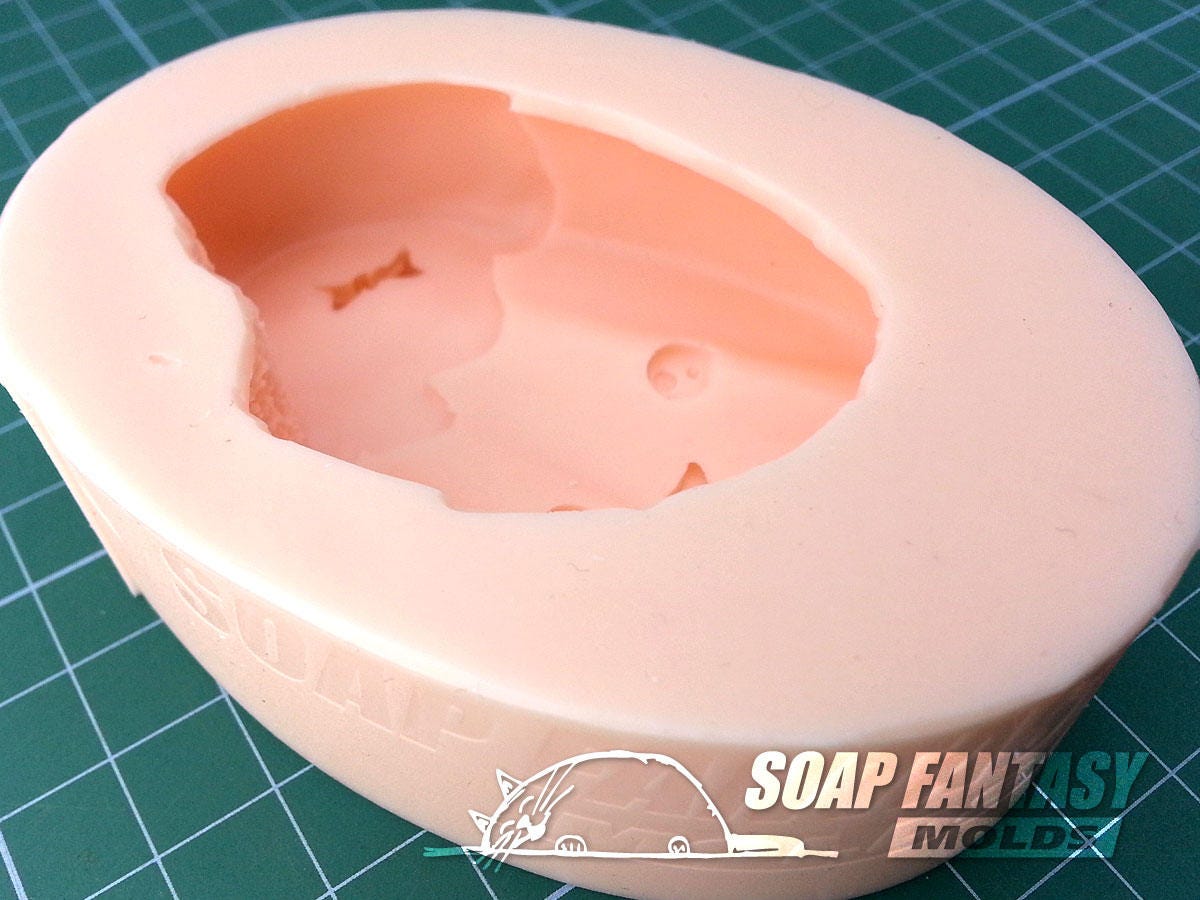 Smiling ice-cream silicone mold for soap making