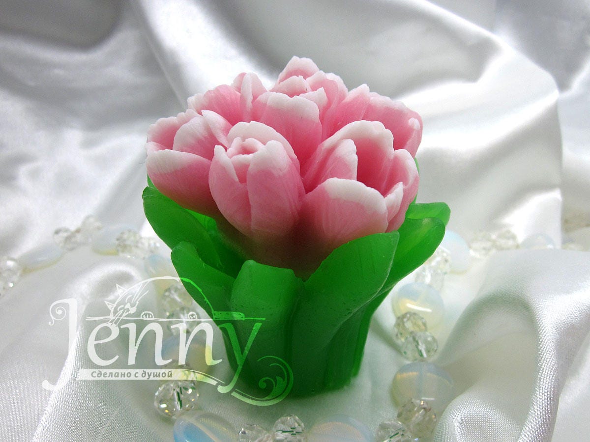 Bouquet of Tulips silicone mold (mould) for soap making and candle making