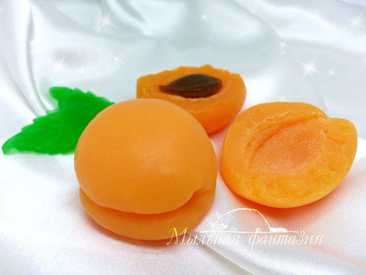 Apricot silicone mold (mould) for soap making and candle making