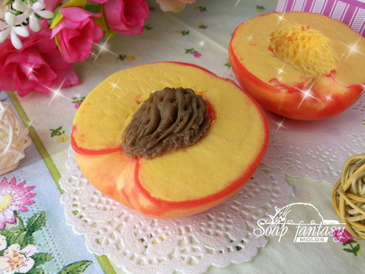 Peach (half) Silicone Soap Mold - for soap making, Craft & Hobby
