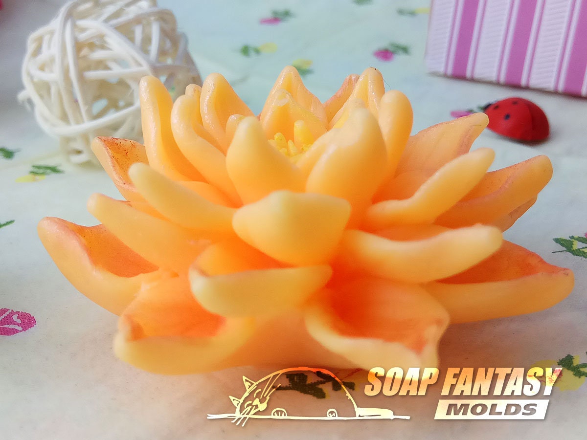 Dahlia 2 (mini) flower silicone mold for soap making
