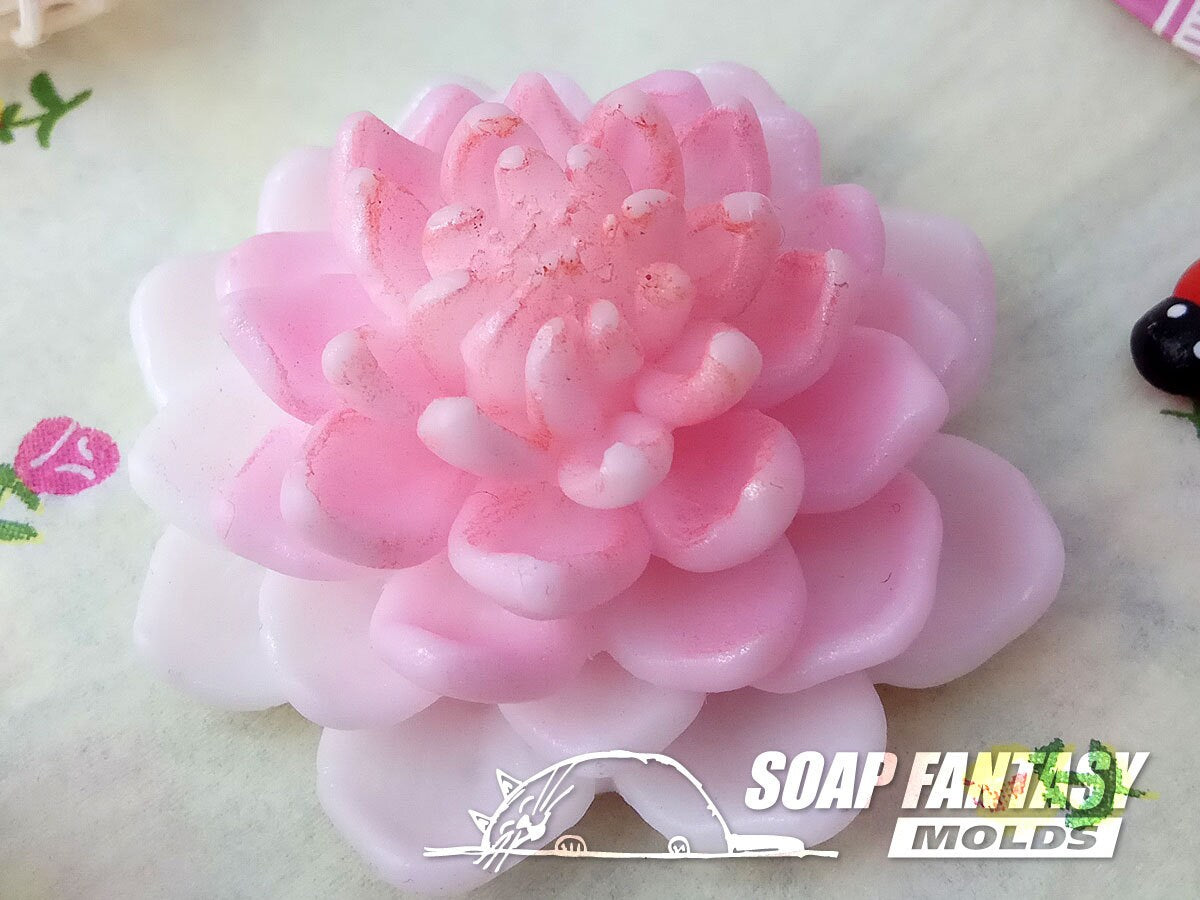 Dahlia 1 (mini) flower silicone mold for soap making