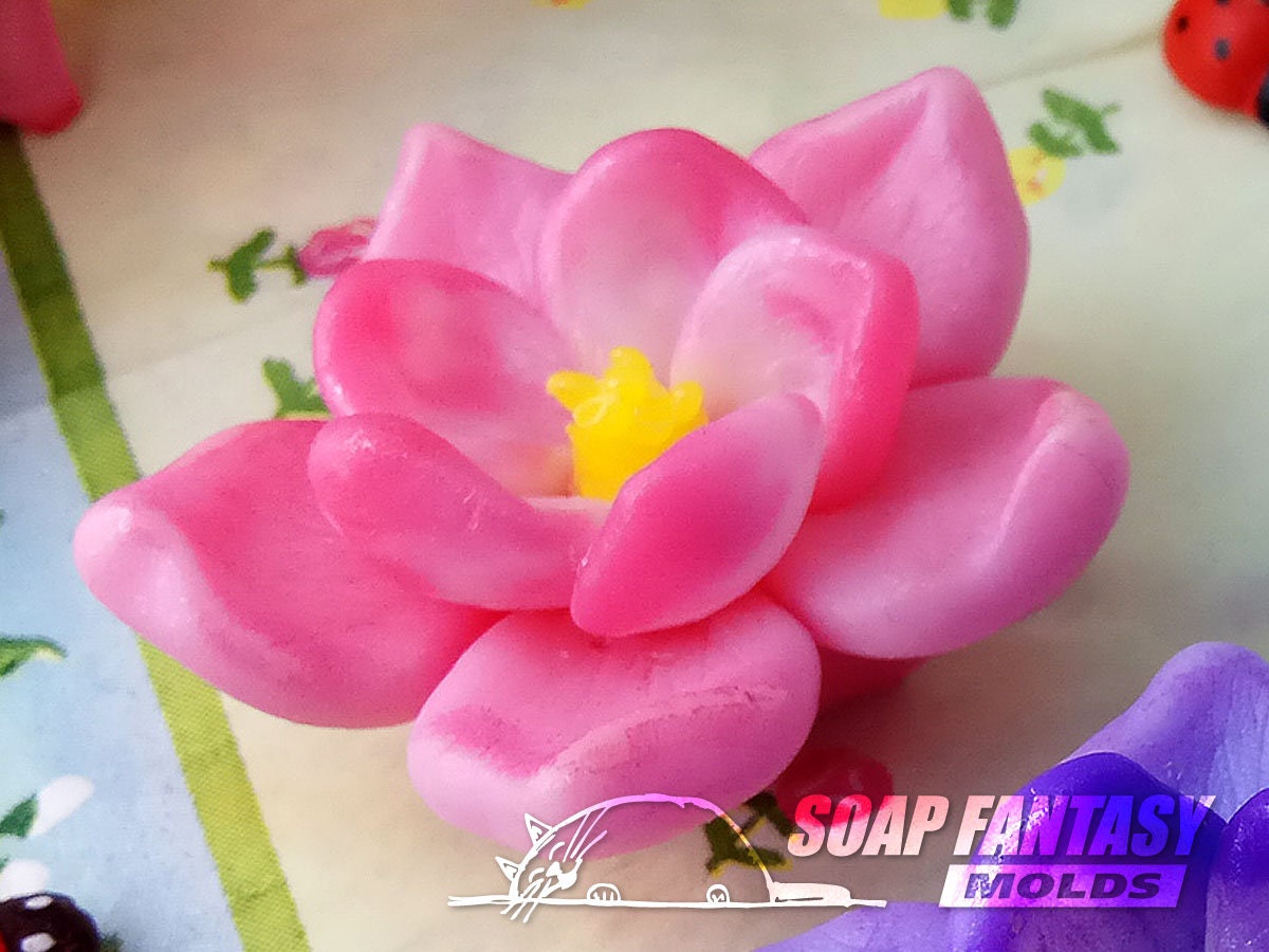 Aquilegia flower silicone mold (mould) for soap making and candle making