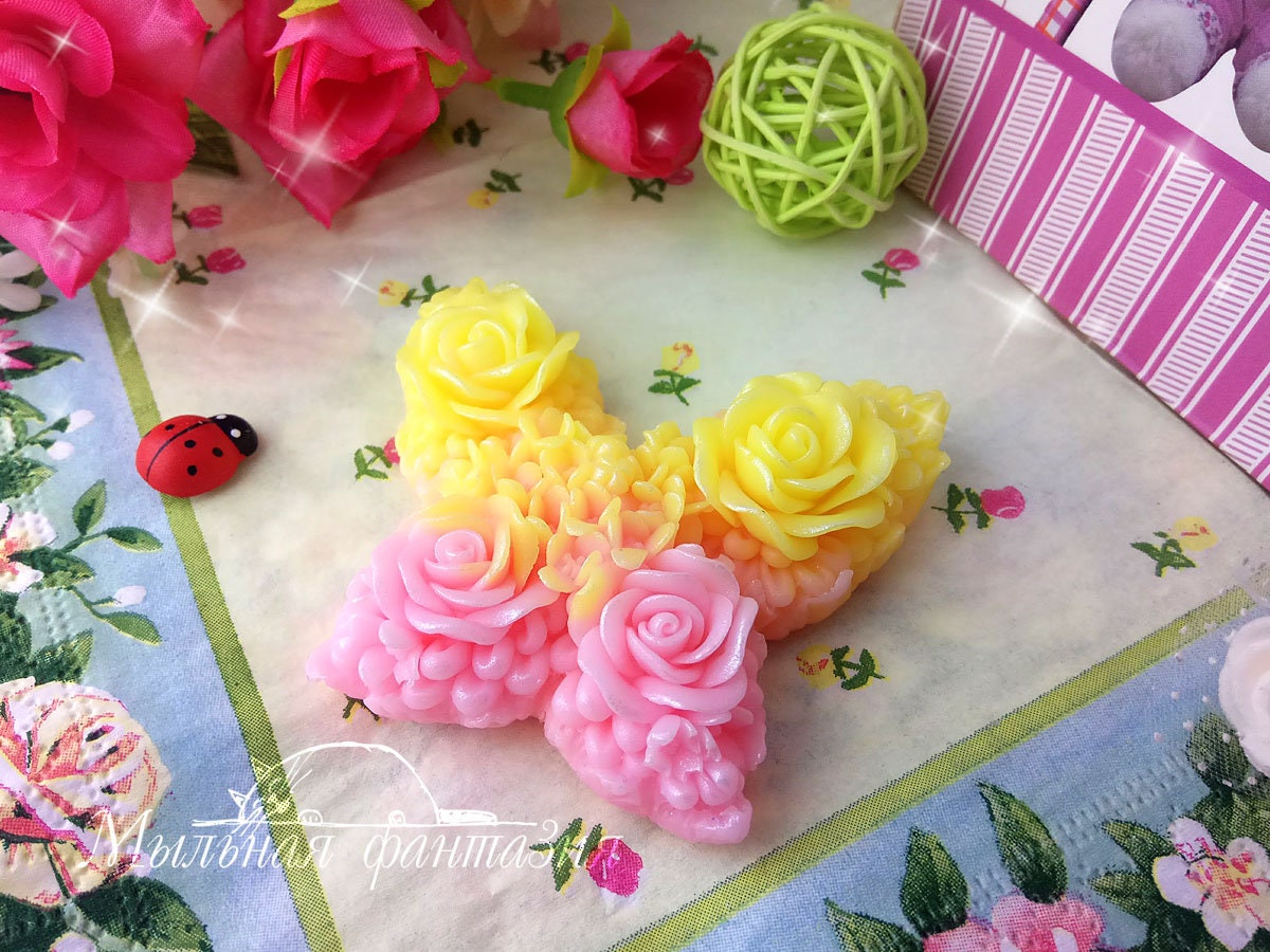 Flower butterfly silicone mold for soap making