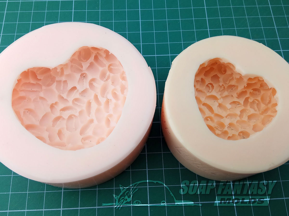 Coffee heart silicone mold for soap making