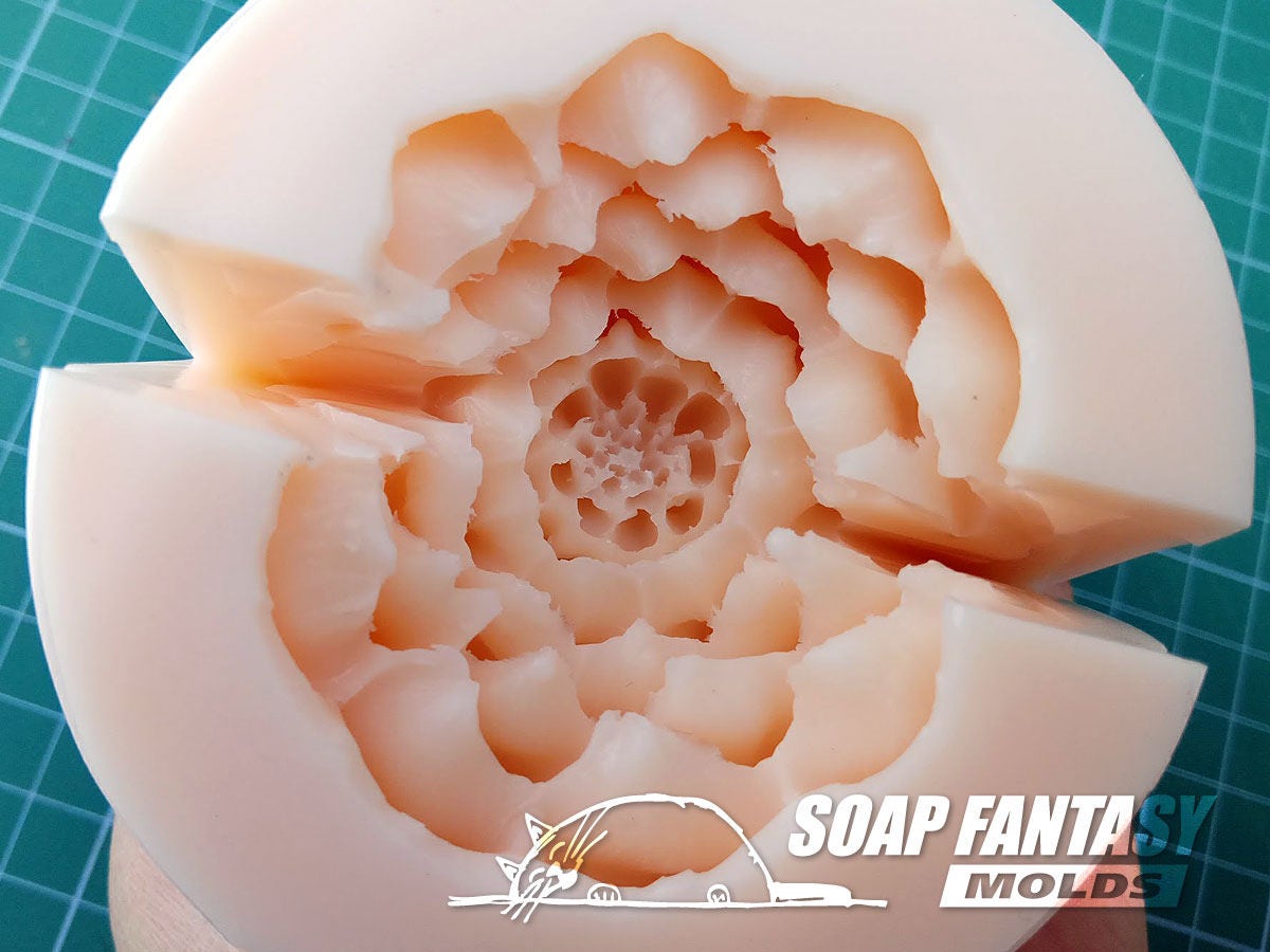 Dahlia 1 (mini) flower silicone mold for soap making