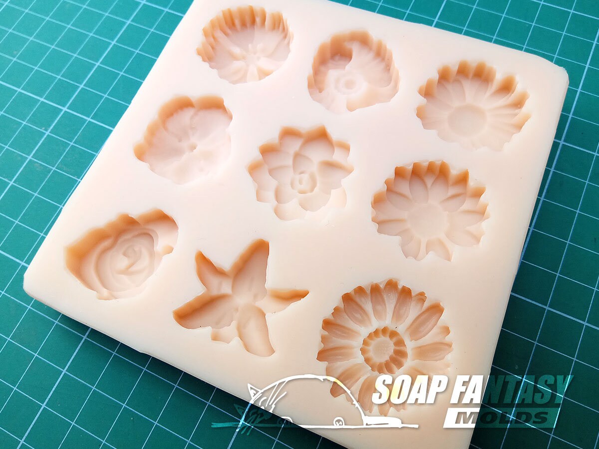 Mini flower custom set (9 of 12) silicone mold for soap making