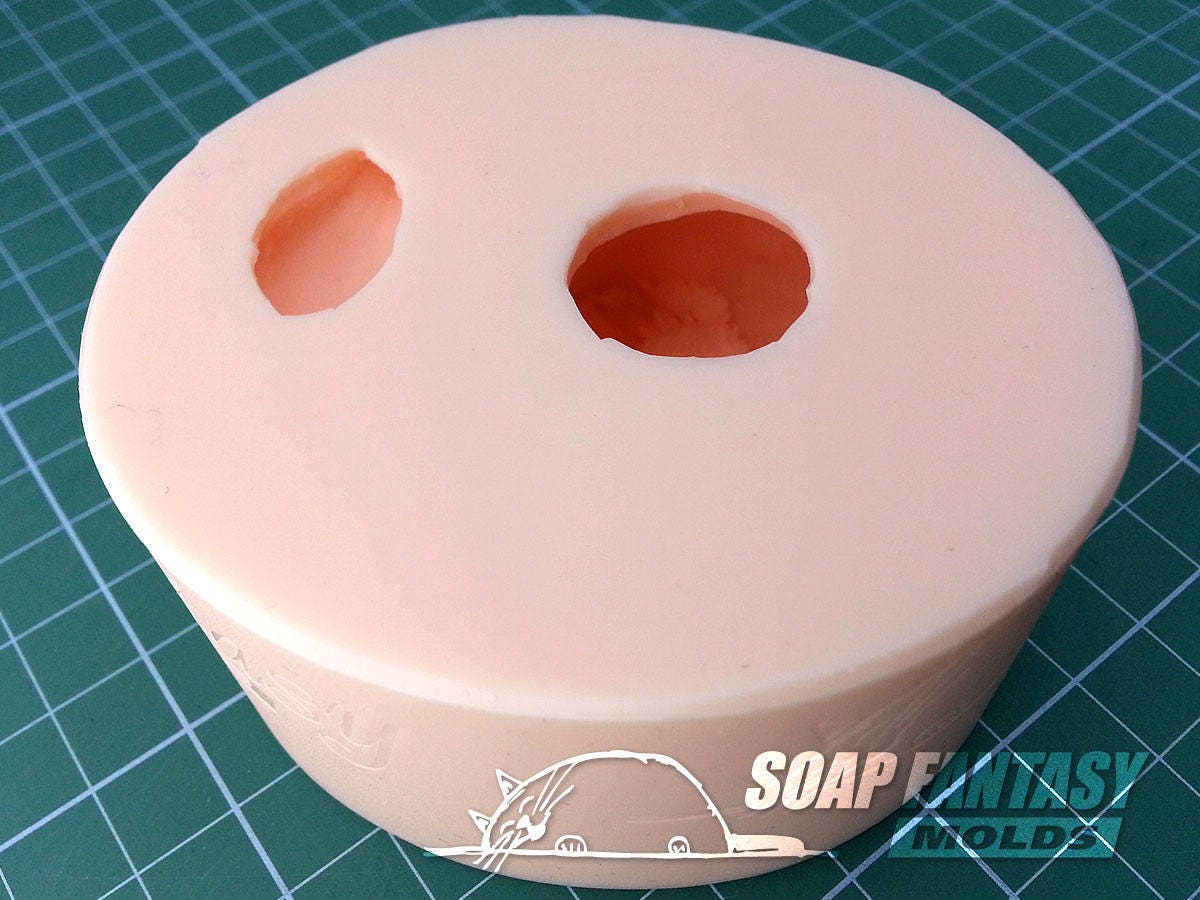 Apricot silicone mold (mould) for soap making and candle making