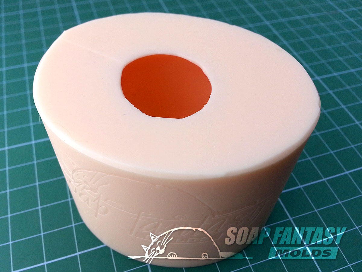 Apricot silicone mold (mould) for soap making and candle making