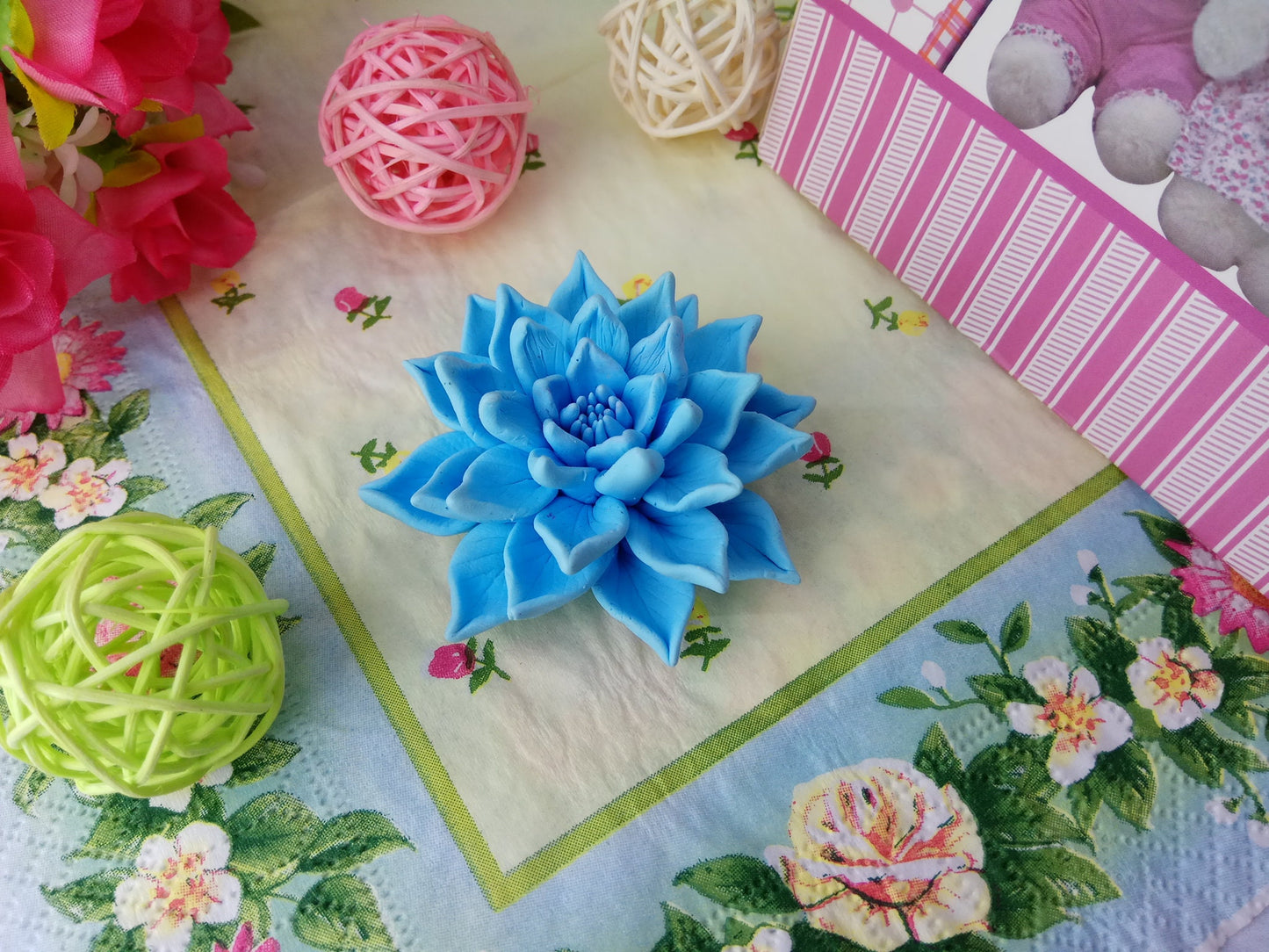 Dahlia 2 (mini) flower silicone mold for soap making