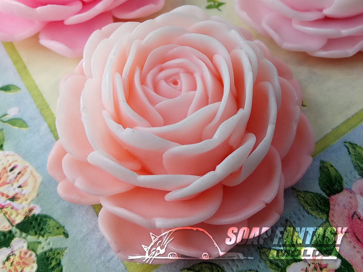 Camellia flower silicone mold (mould) for soap making and candle making