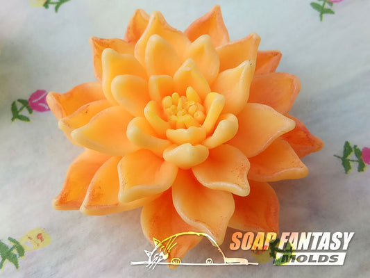 Dahlia 2 (mini) Silicone Soap Mold - for soap making, Craft & Hobby
