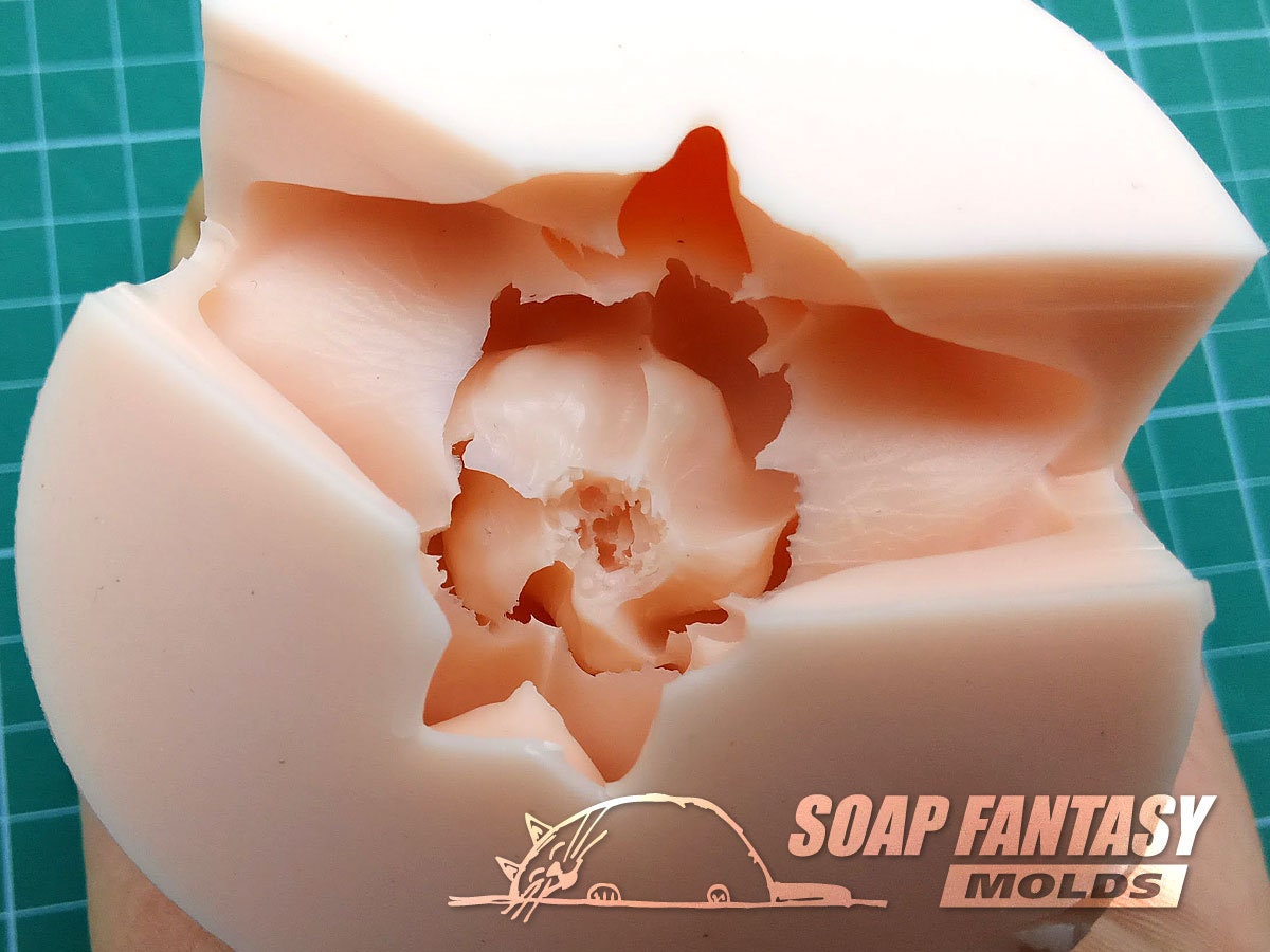 Aquilegia flower silicone mold (mould) for soap making and candle making