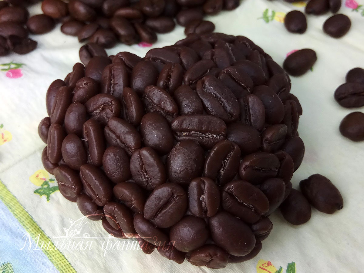 Coffee heart silicone mold for soap making
