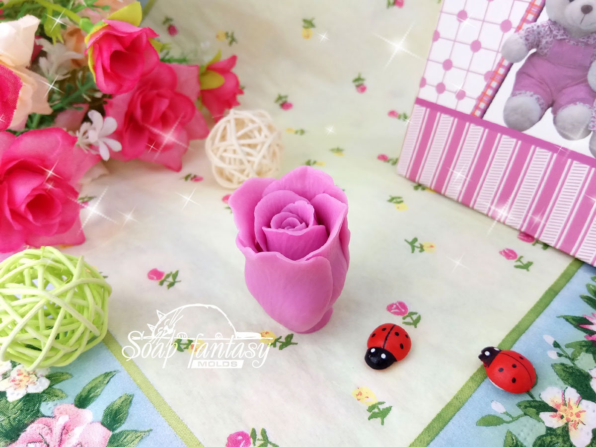 Rosebud "Freedom" silicone mold for soap making