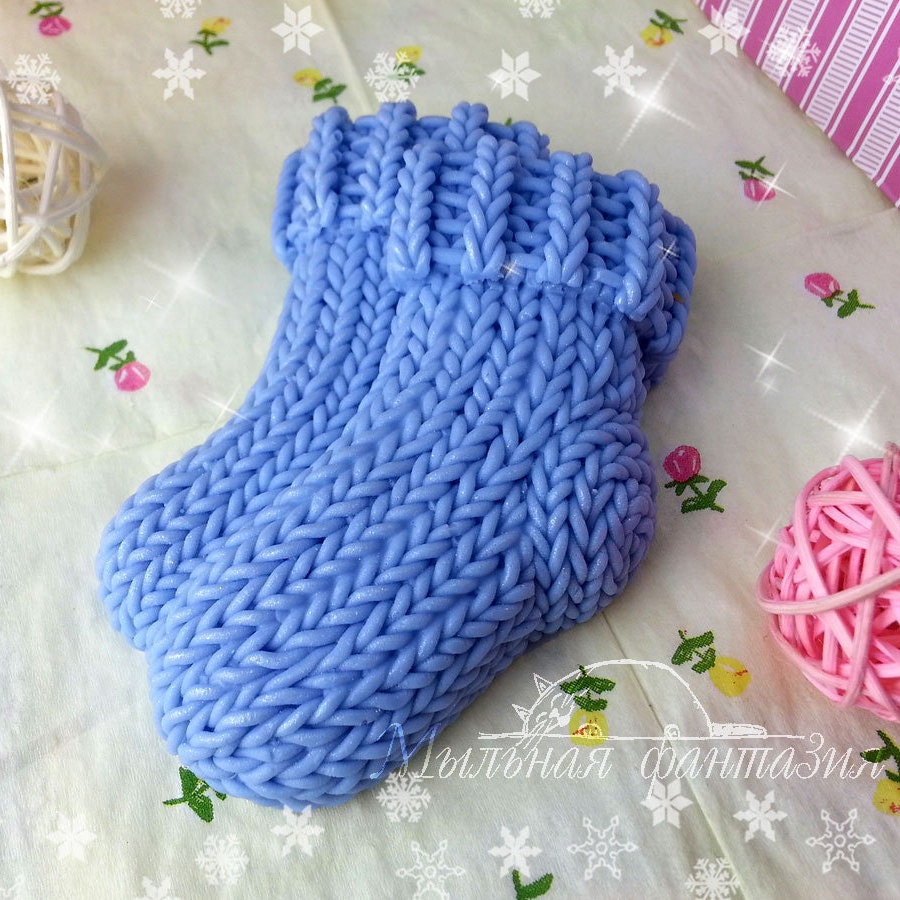 Knitted socks silicone mold for soap making