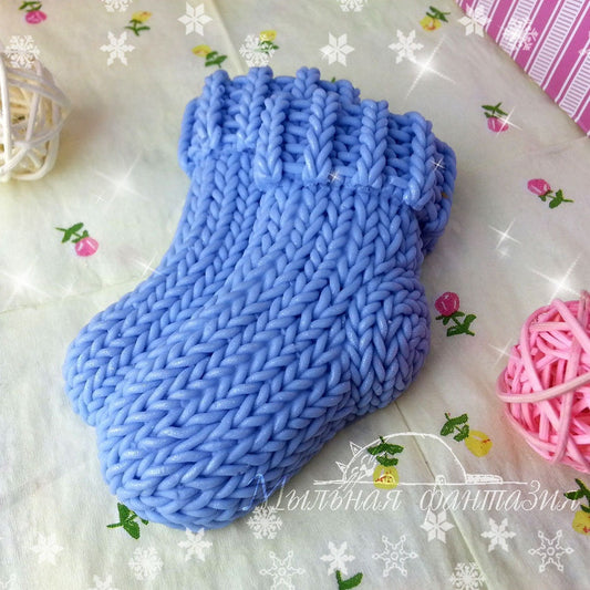 Knitted socks Silicone Soap Mold - for soap making, Craft & Hobby
