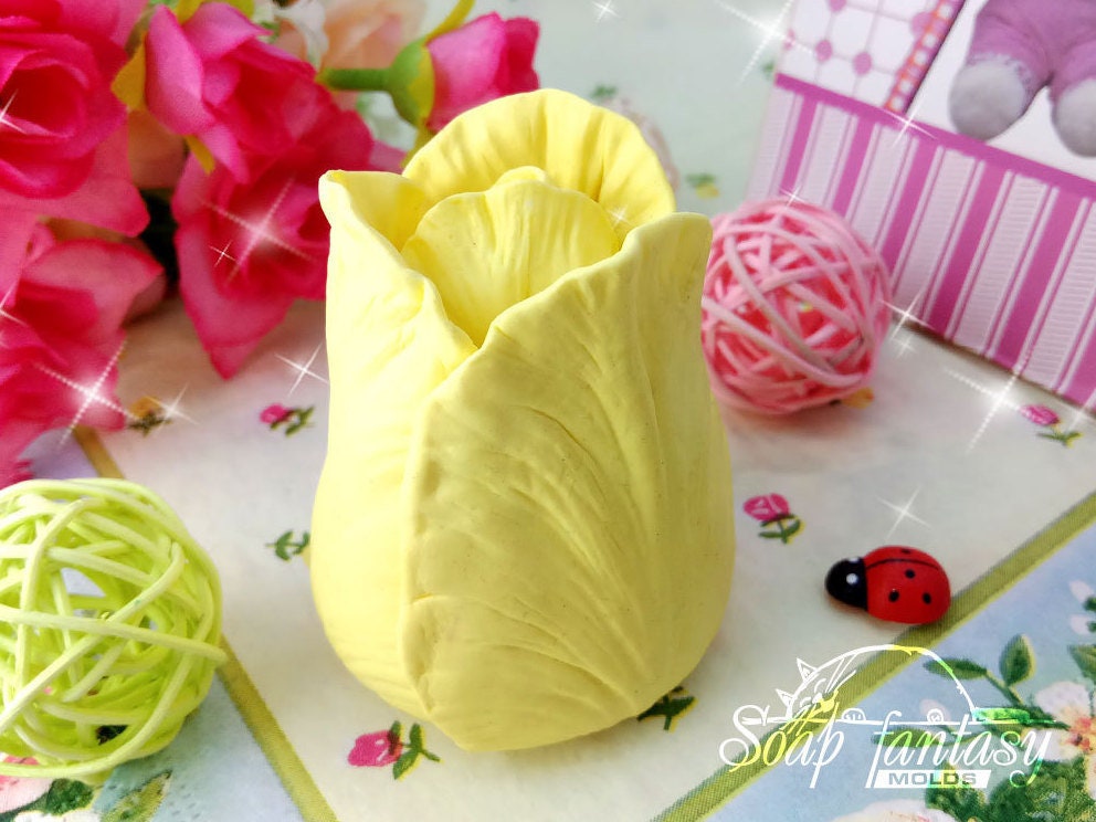 Parrot tulip bud silicone mold for soap making