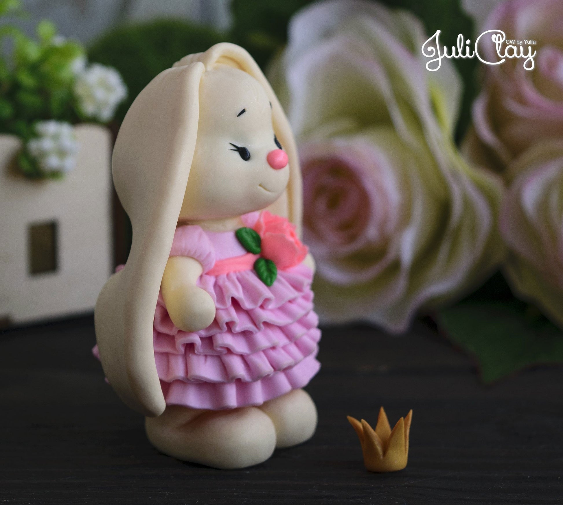 Bunny girl in a dress silicone mold (mould) for soap making and candle making