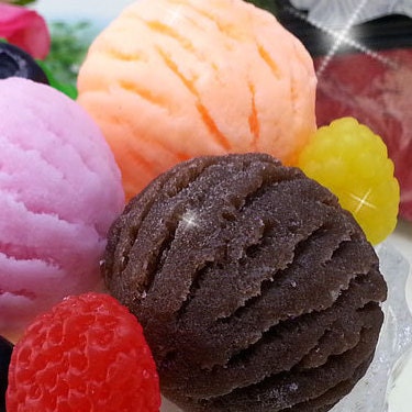 Ice cream ball silicone mold for soap making