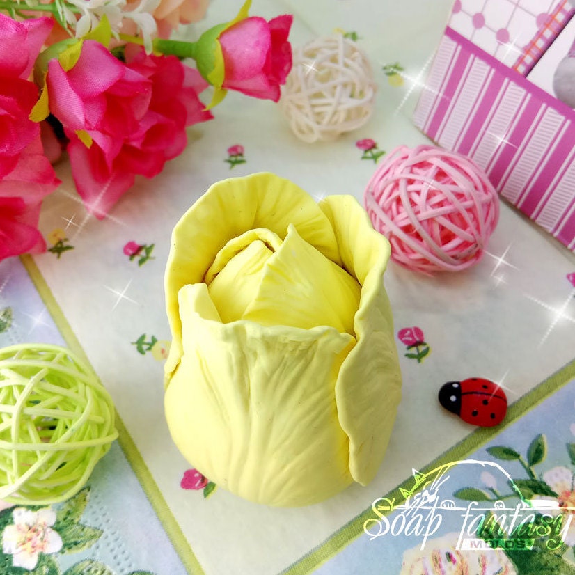 Parrot tulip bud silicone mold for soap making