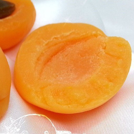 Apricot silicone mold (mould) for soap making and candle making