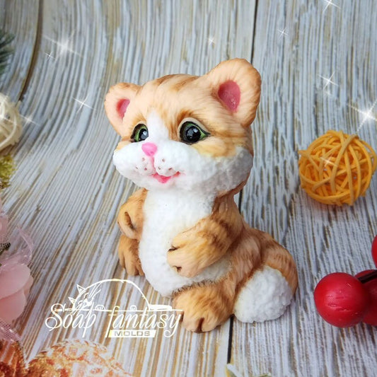 Mischievous kitten Silicone Soap Mold - for soap making, Craft & Hobby