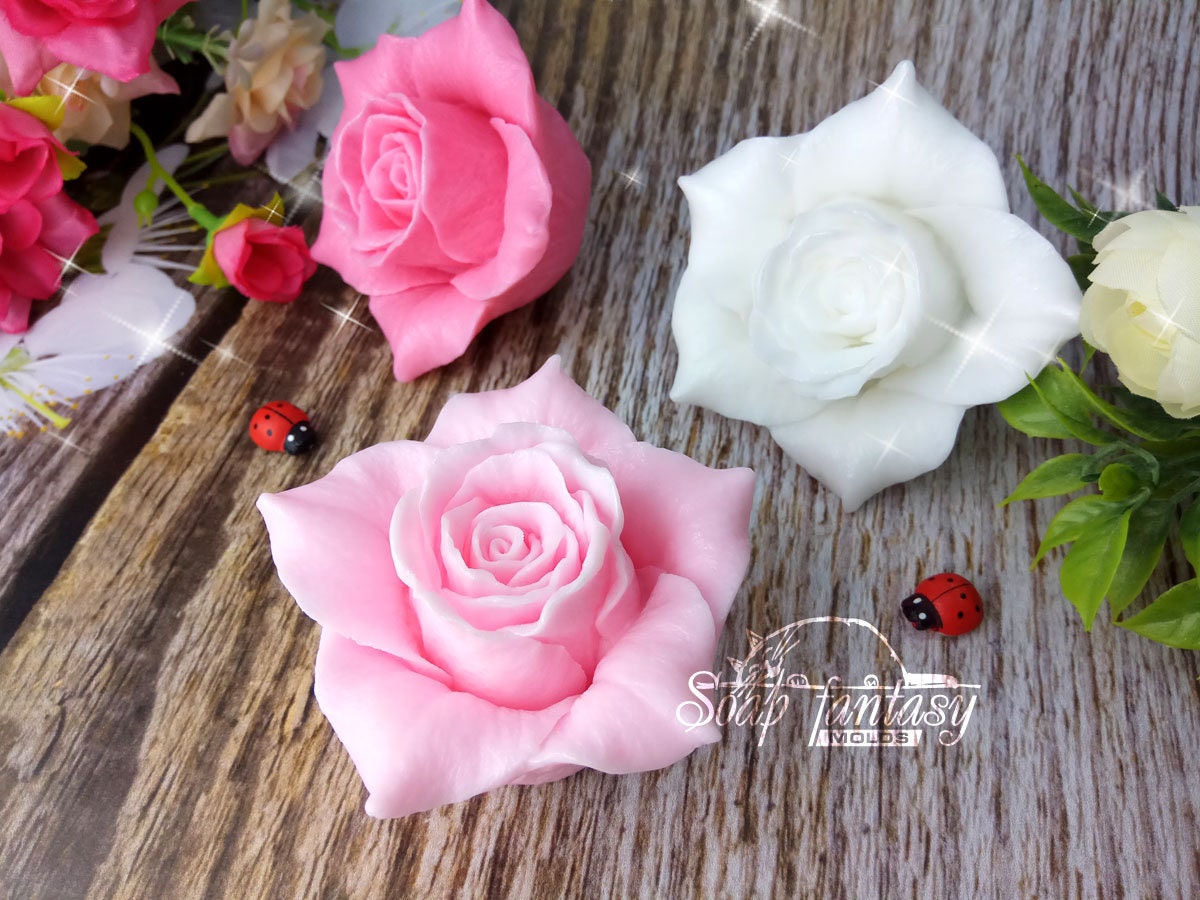 Rose "Star" silicone mold for soap making