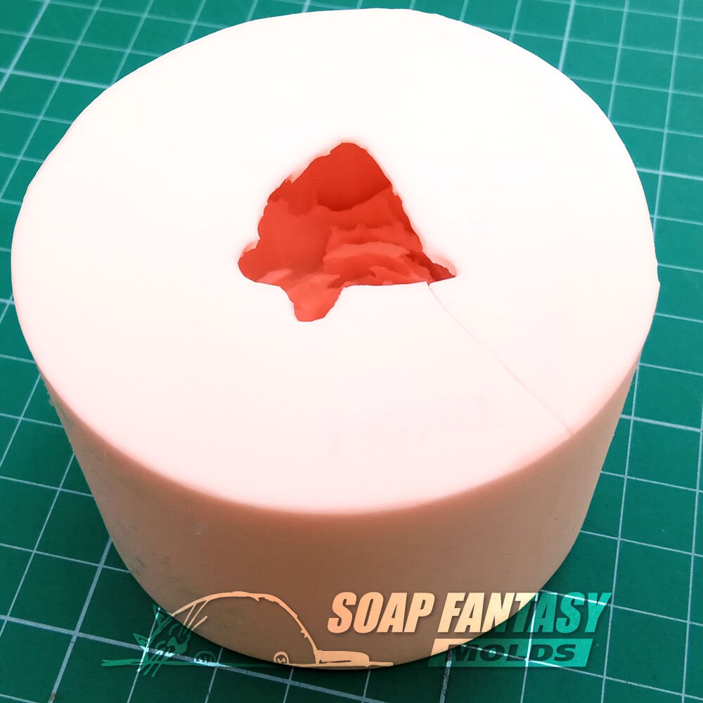Half opened peony bud silicone mold for soap making