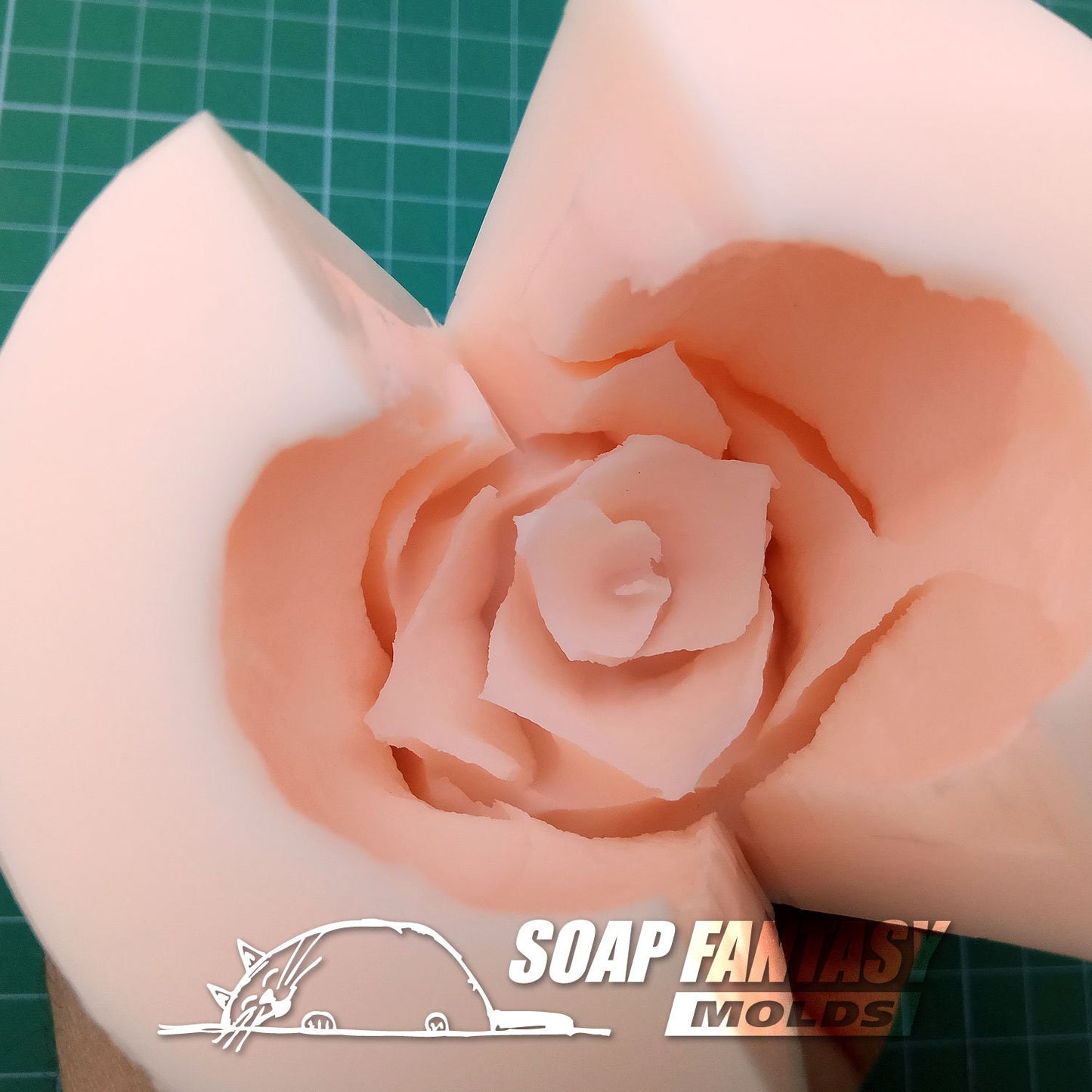 Rose "Black Magic" silicone mold for soap making