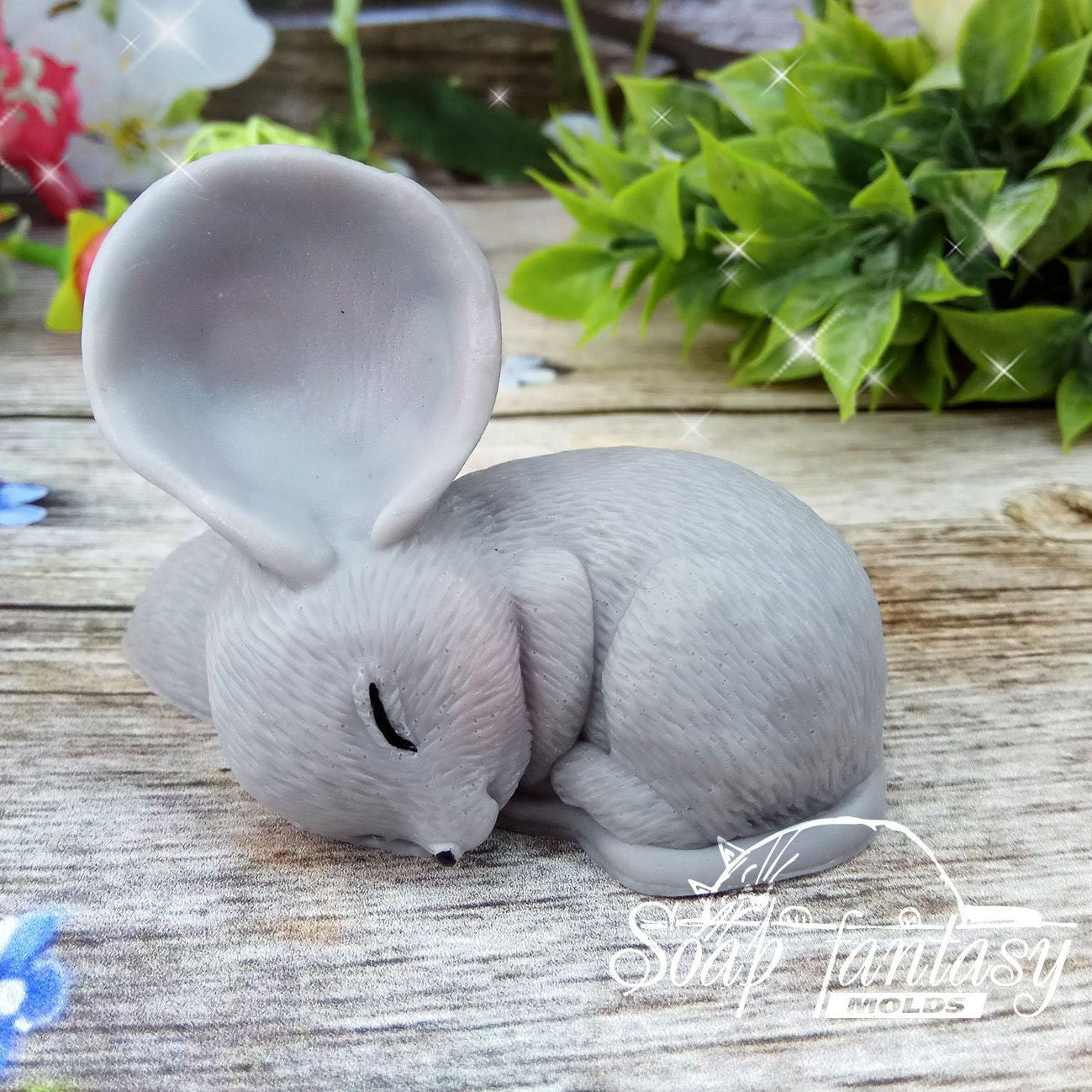 Sleeping mouse silicone mold for soap making