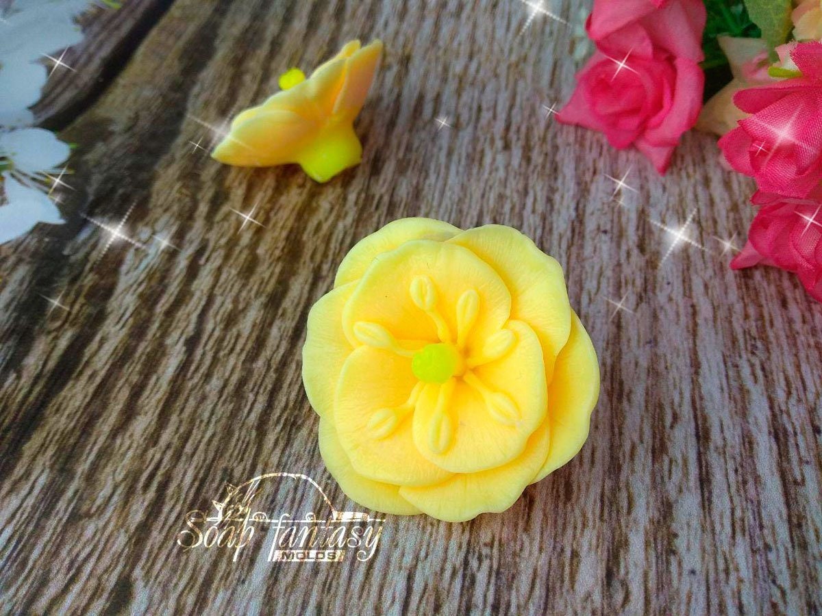 Eustoma mini flower silicone mold for soap making