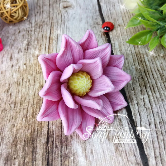 Dahlia "La Cierva" Silicone Soap Mold - for soap making, Craft & Hobby