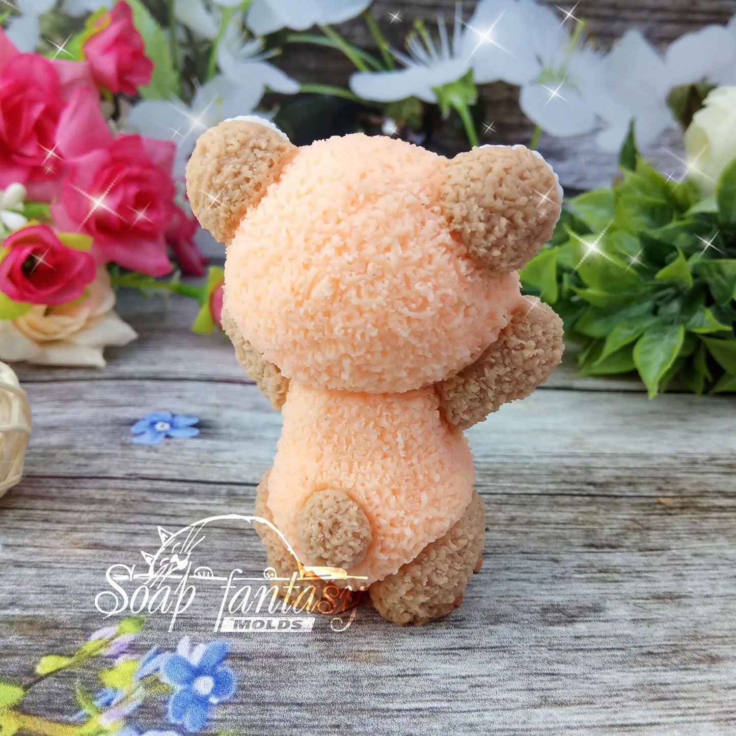 Cute Teddy Bear silicone mold for soap making