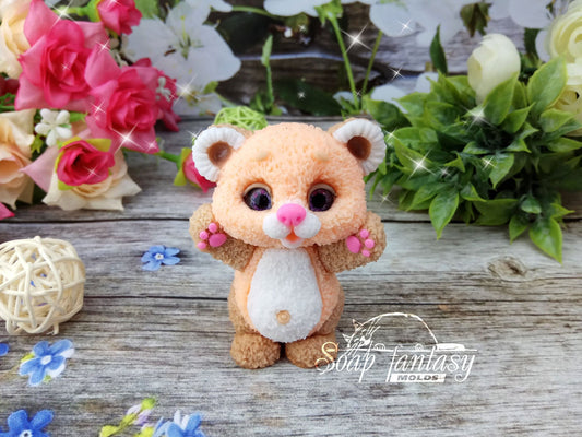 Cute Teddy Bear Silicone Soap Mold - for soap making, Craft & Hobby