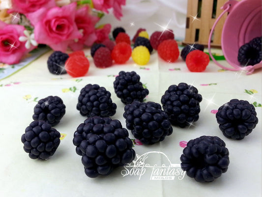 Blackberries silicone mold (mould) for soap making and candle making