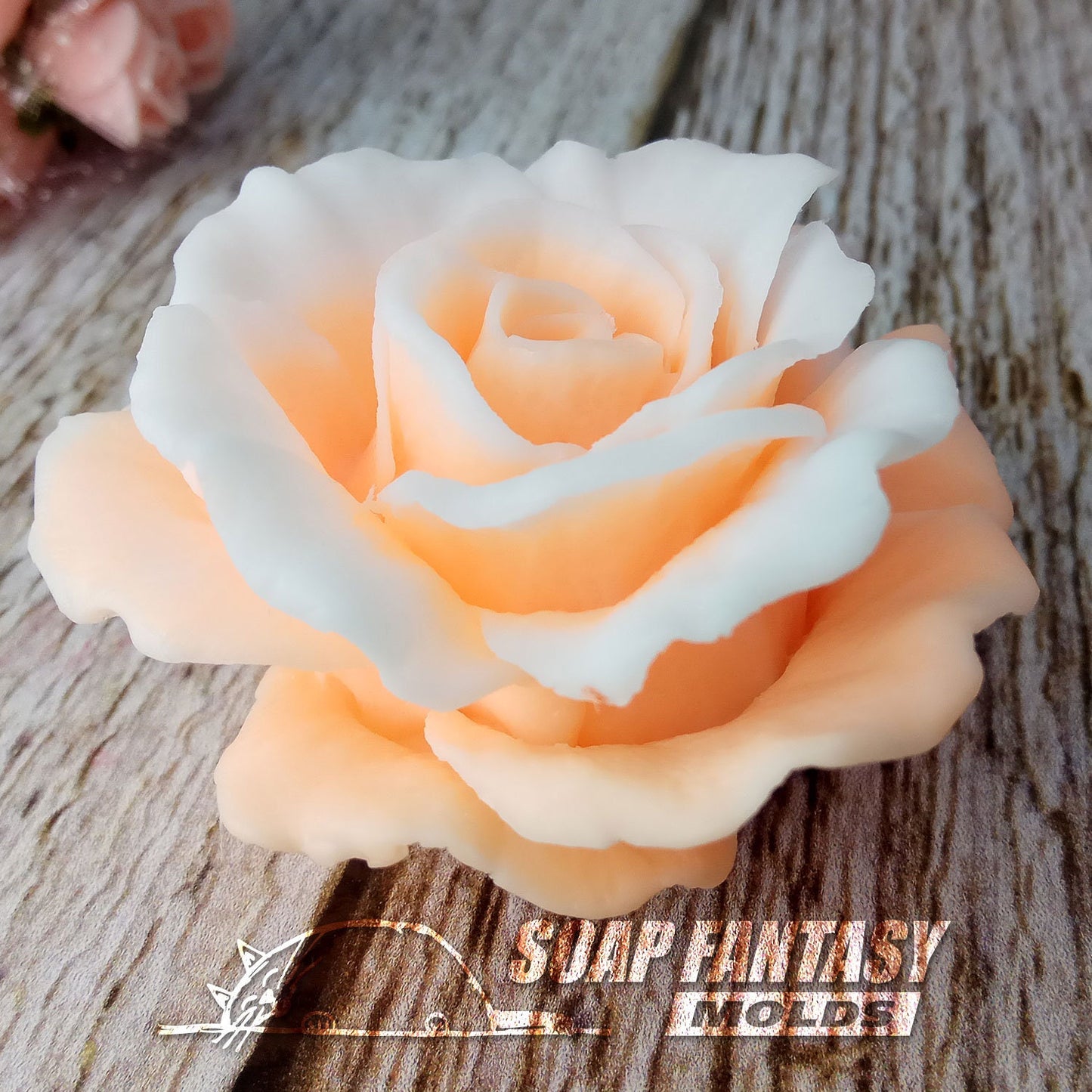 Rose "Amore" silicone mold for soap making