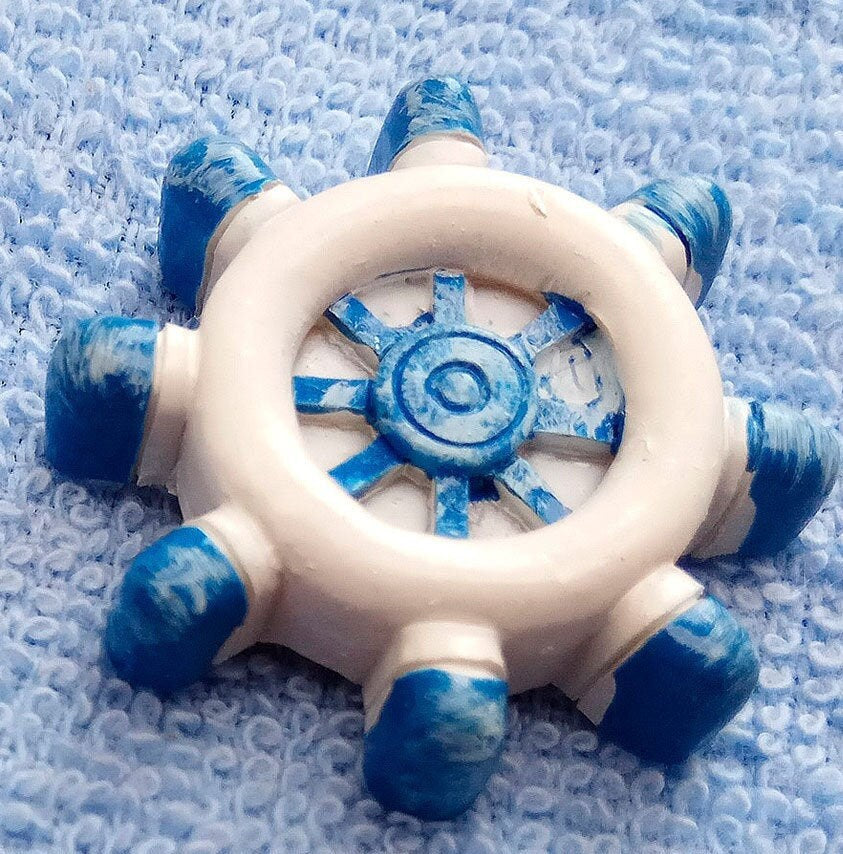 Anchor & Ship steering wheel silicone mold (mould) for soap making and candle making