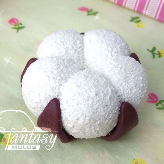Cotton boll silicone mold for soap making