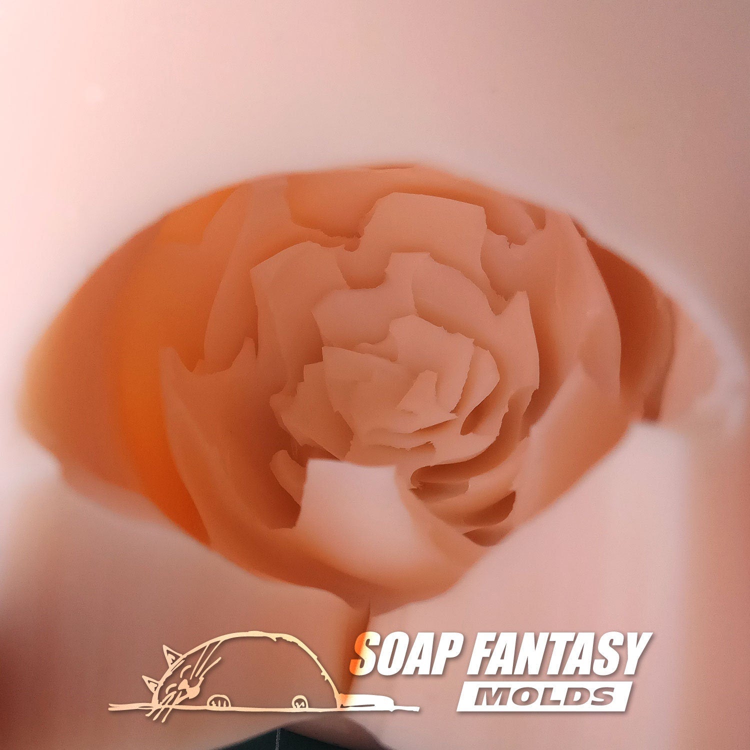 Camellia bud flower silicone mold (mould) for soap making and candle making