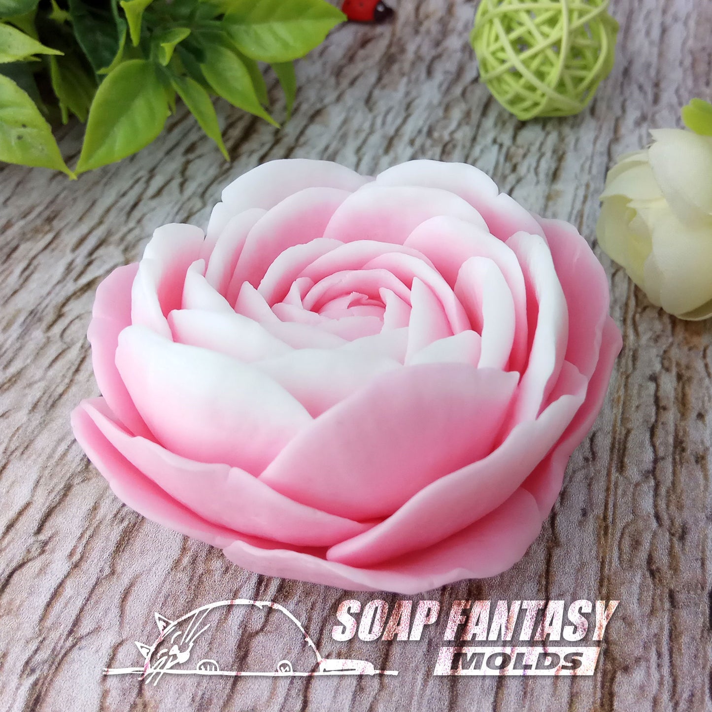 Ranunculus "Elegance" flower silicone mold for soap making