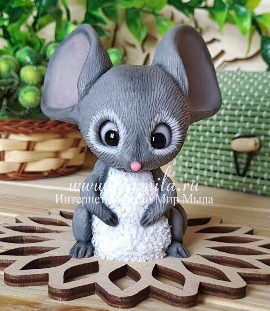 Cute mouse silicone mold for soap making